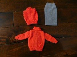 barbie orange sweater skirt a